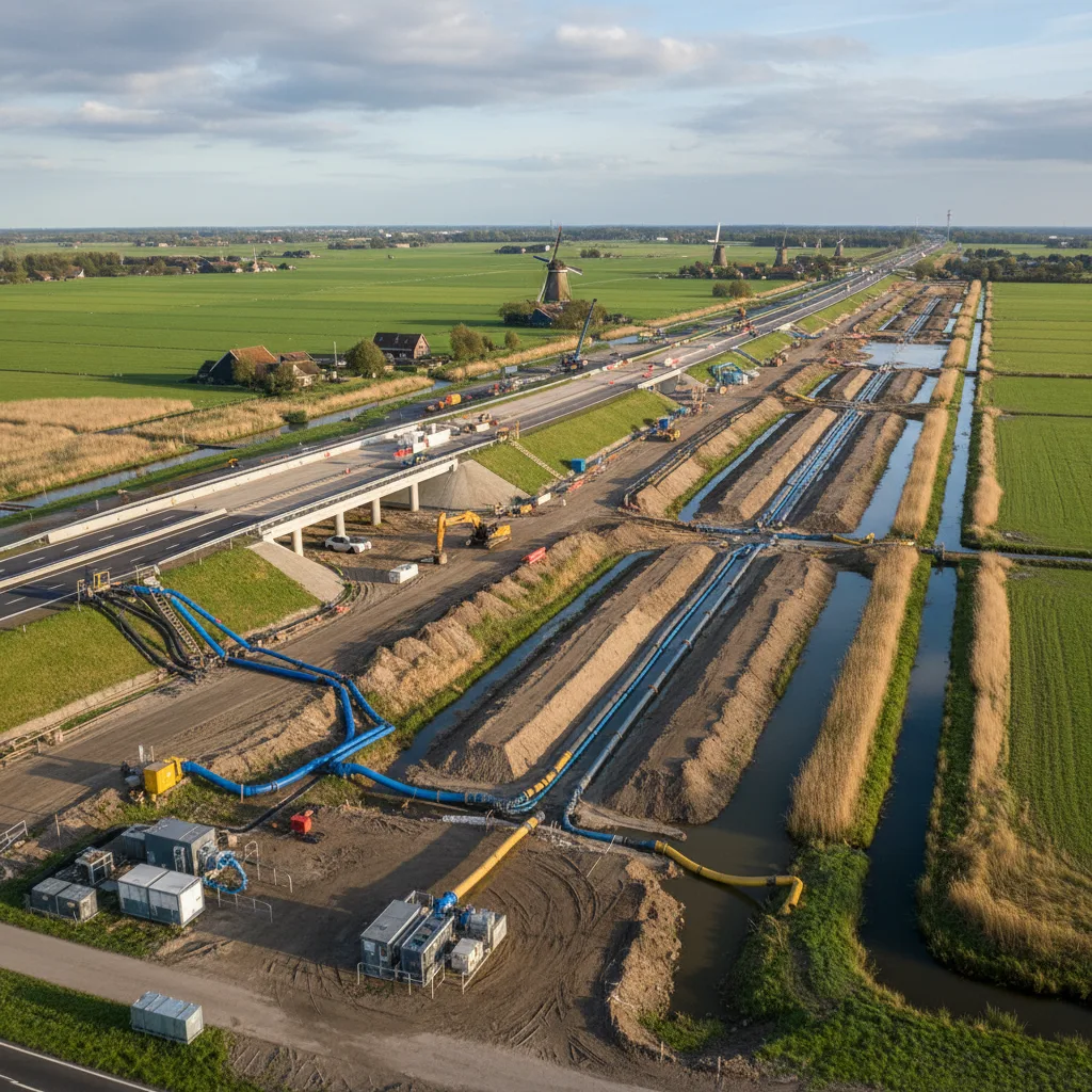 Infrastructuur en bronbemaling project